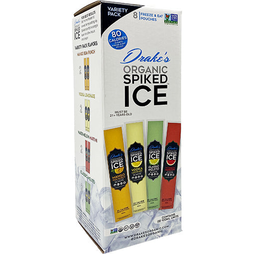 Drake's Organic Spiked Ice Variety 100ml 8-Pack