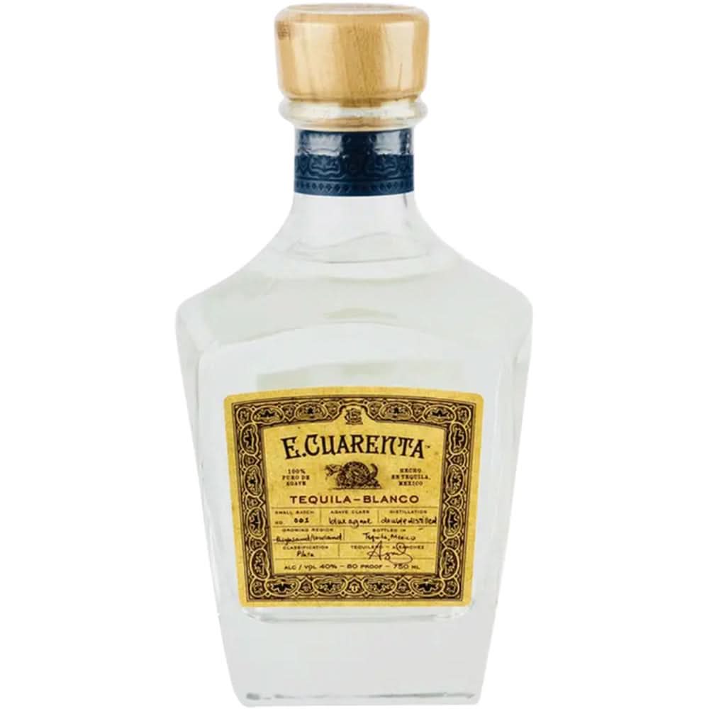 E. Cuarenta Blanco Tequila 750ml