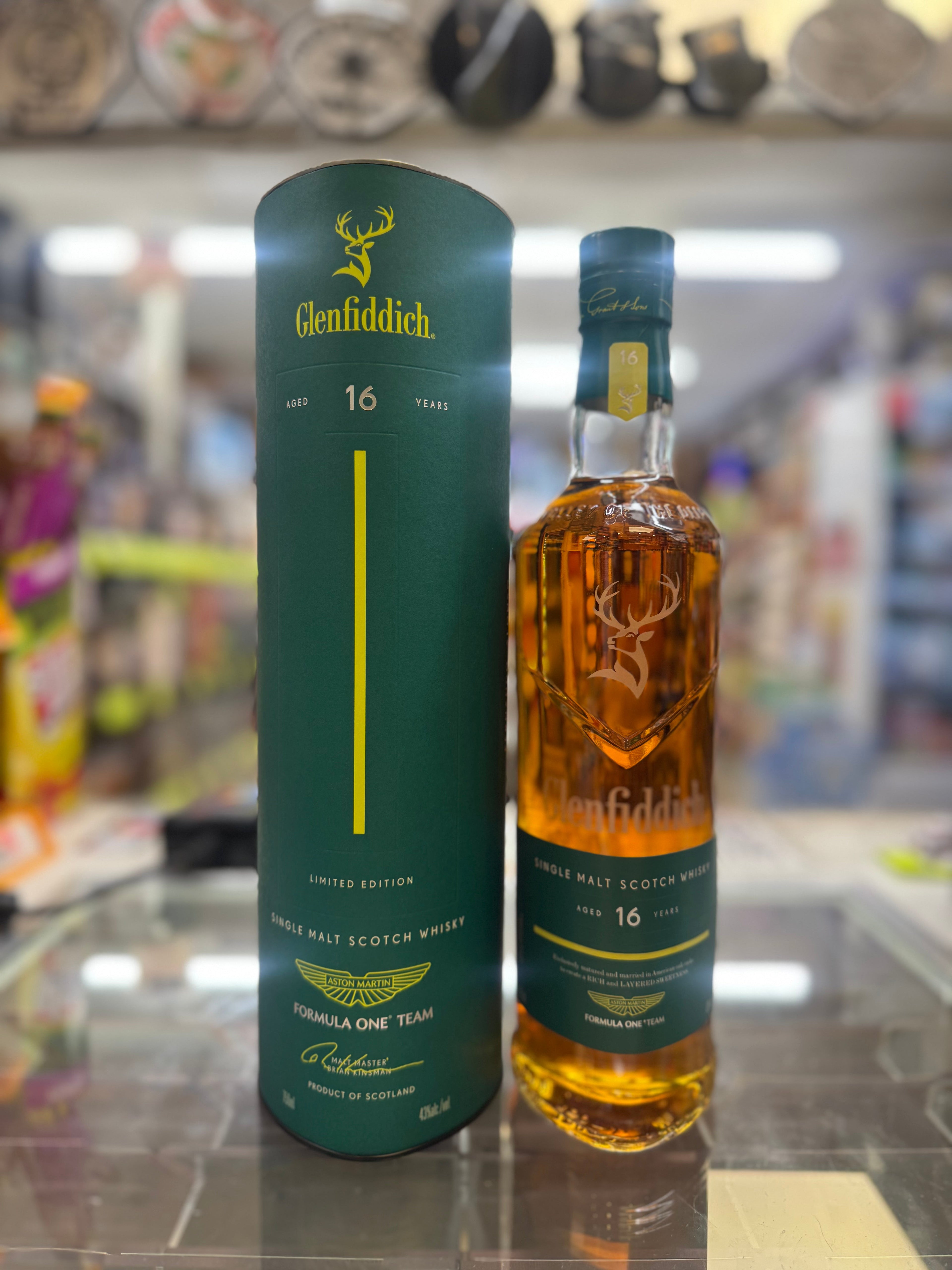 Glenfiddich Aston Martin Fomula One Team 16 Year Old Single Malt Scotch Whisky 750ml