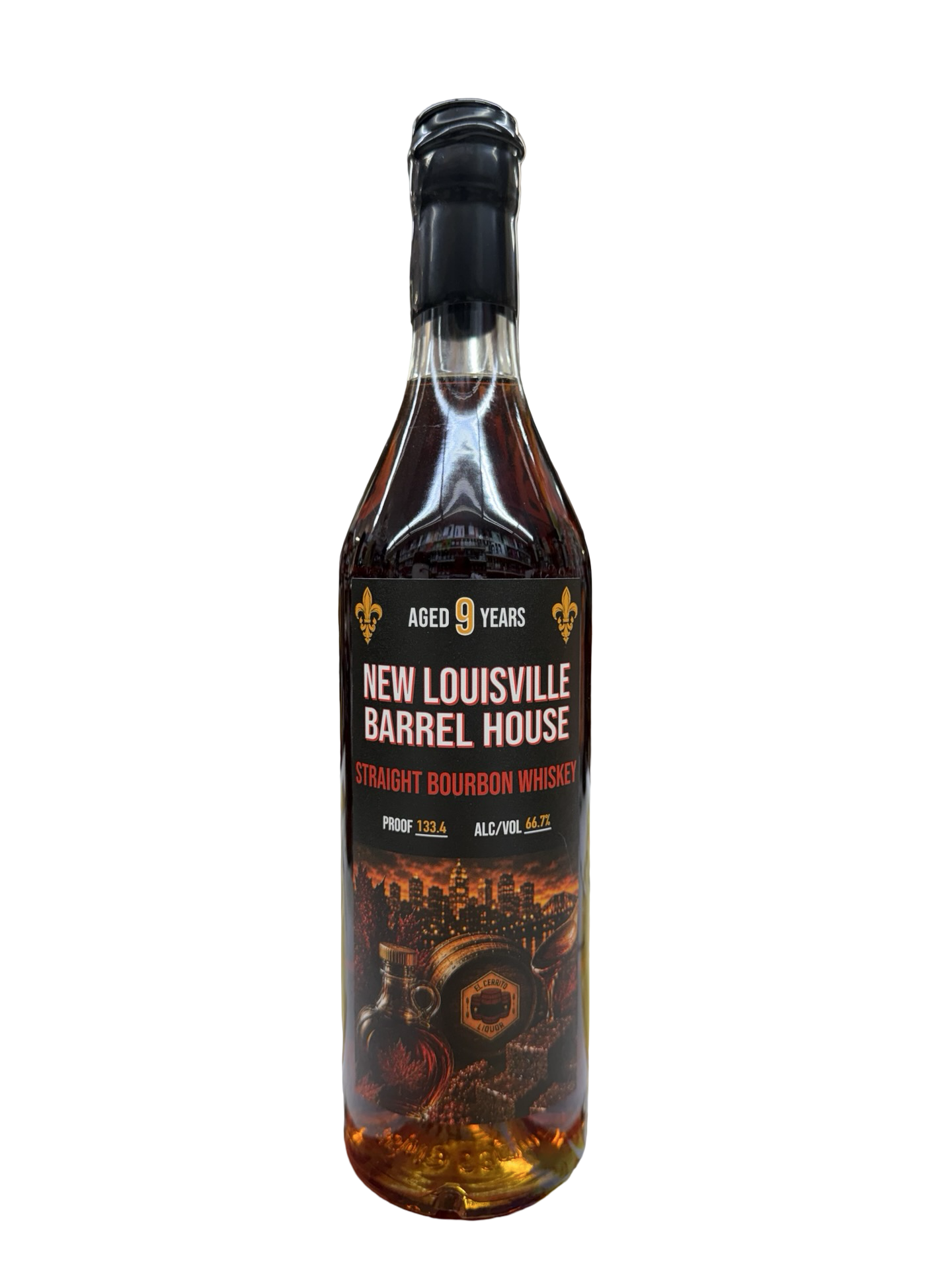 New Louisville Barrel House Midnight Maple 133.4 Proof El Cerrito Liquor Private Barrel #C368 Kentucky Straight Bourbon Whiskey 750ml