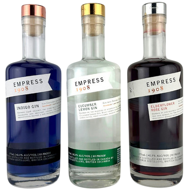 Empress 1908 Premium Gin Collection 3pack (indigo/cucumber/elderflower) 375 ML
