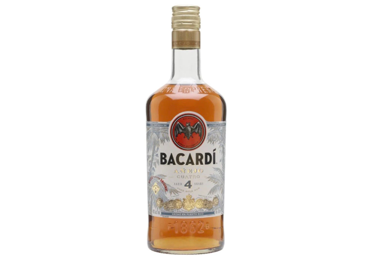 Bacardi Cuatro Aged 4 Years Anejo Rum 750ml