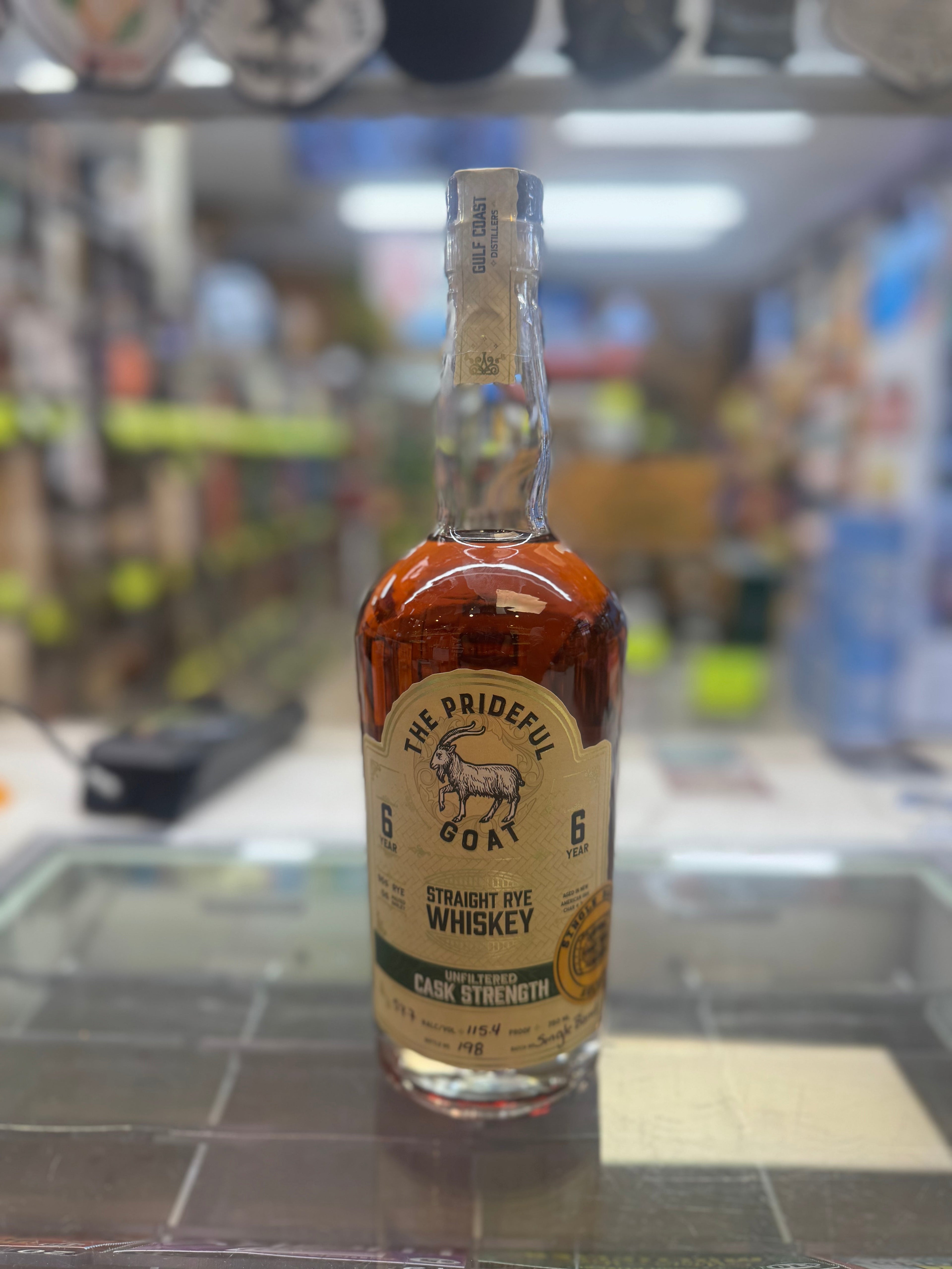 Prideful Goat 6 Year Old Cypress Craft Straight Rye Whiskey