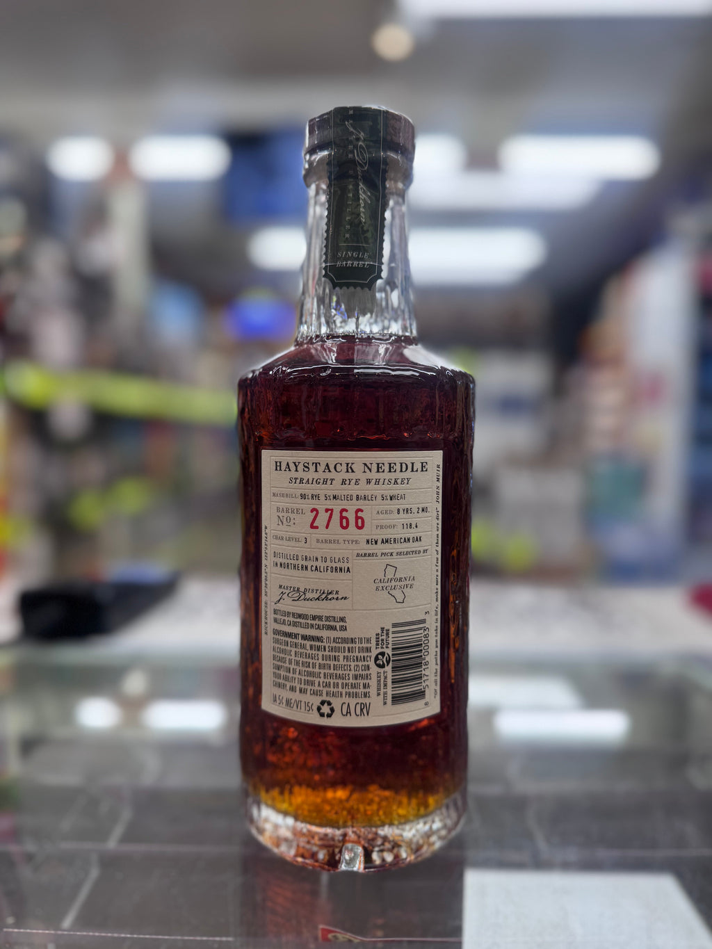 Redwood Empire Haystack Needle Single Barrel Straight Rye Whiskey 750ml