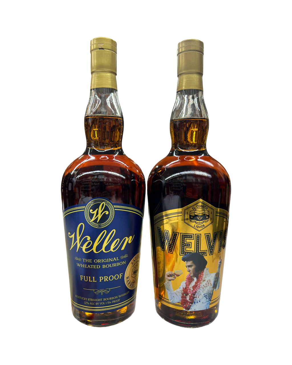 W. L. Weller Full Proof Single Barrel El Cerrito Liquor Exclusive Welvis Kentucky Straight Wheated Bourbon Whiskey 750ml