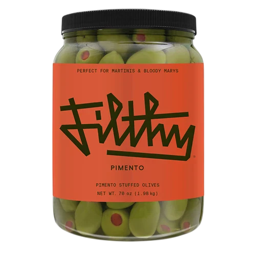 Filthy Pimento Olives 64 oz