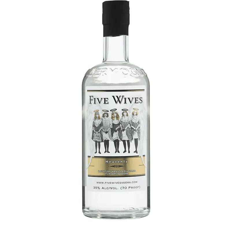 Five Wives Heavenly Vanilla custard flavored Vodka 35% Alc/Vol 70 Proof 750ml