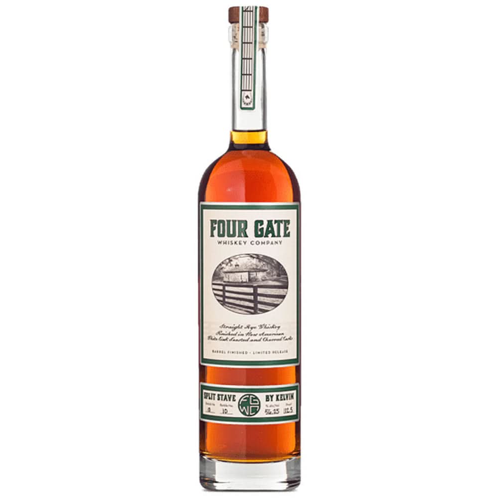 Four Gate Split Stave by Kelvin Batch 27 Kentucky Straight Rye Whiskey 750ml