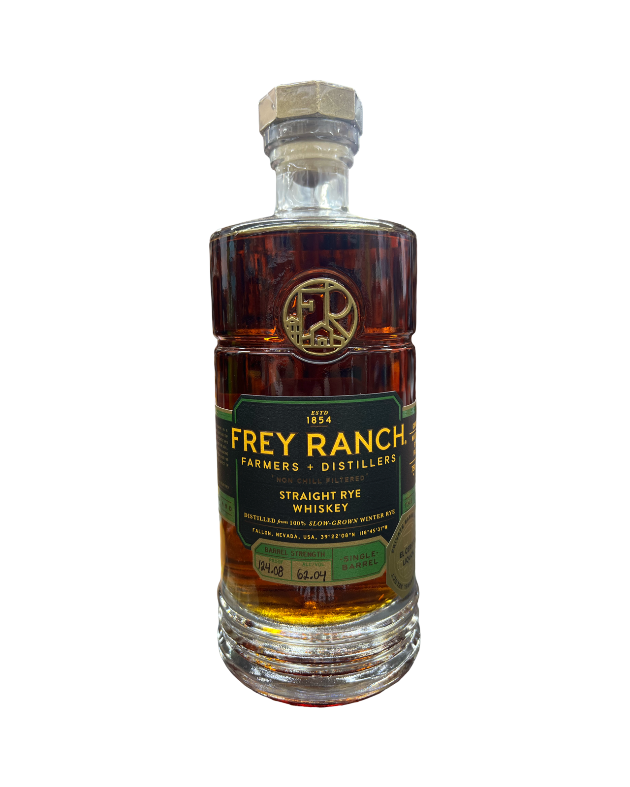 Frey Ranch Cask Strength Single Barrel El Cerrito Liquor Exclusive Straight Rye Whiskey