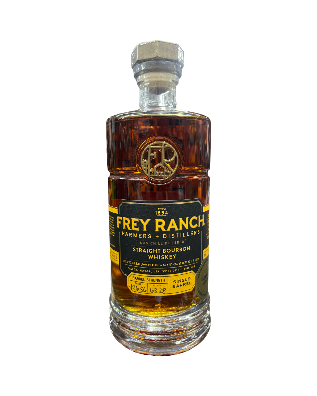 Frey Ranch Straight Bourbon Single Barrel Cask Strength Whiskey (El Cerrito Liquor Exclusive) 750ml