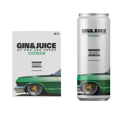 Gin and Juice Citrus 4/355ml 355ml