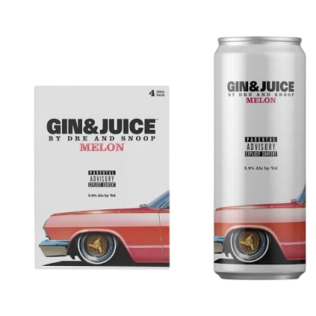 Gin and Juice Melon 4 pack 355ml