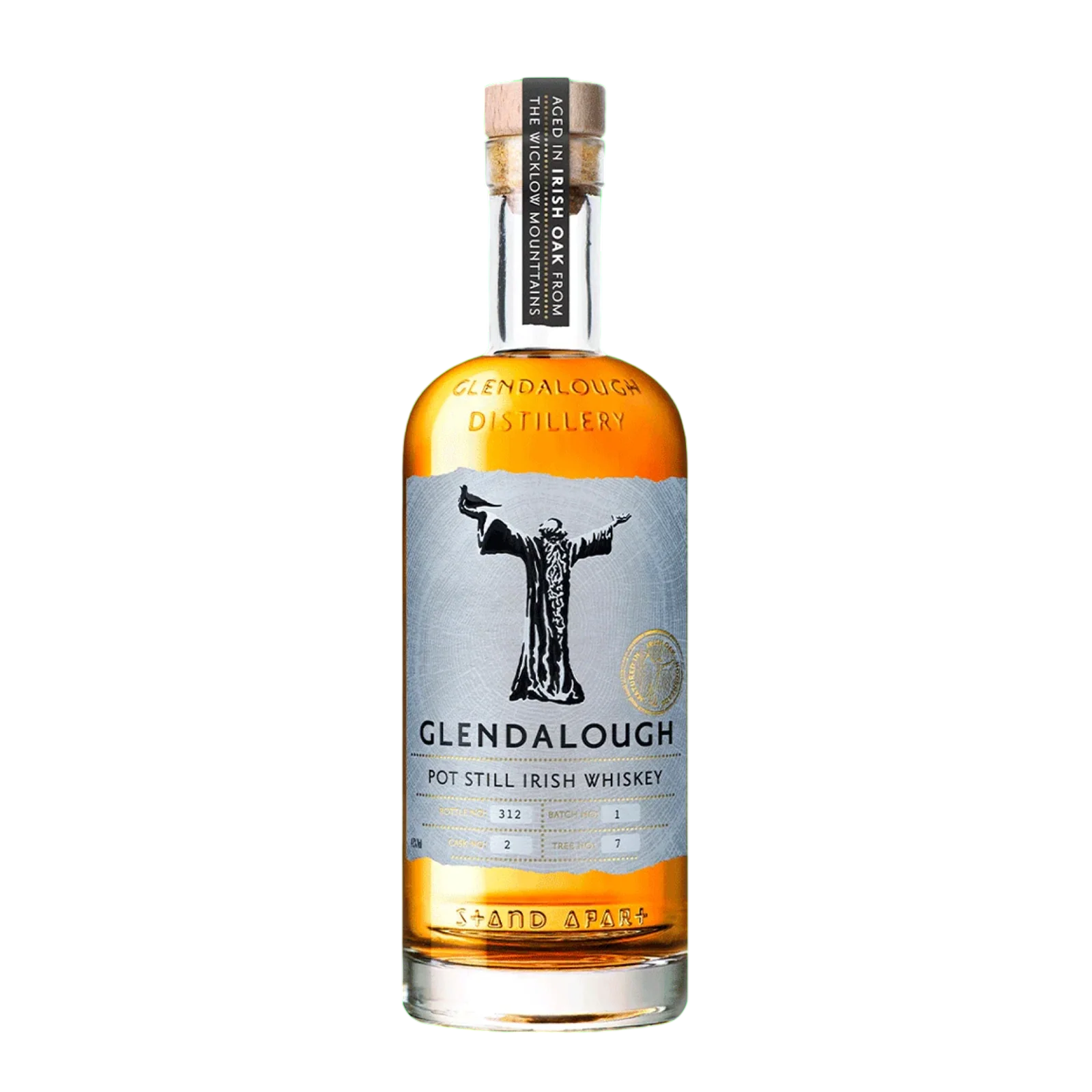 Glendalough Pot Still Wicklow-grown Irish Oak Whiskey 750 ML