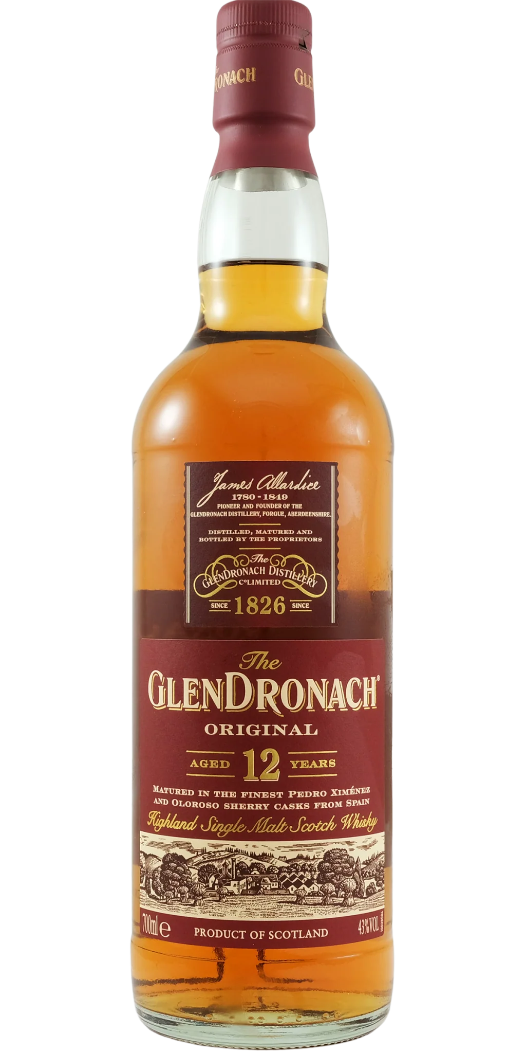 Glendronach Original 12 Year Old Single Malt Scotch Whisky 700ml