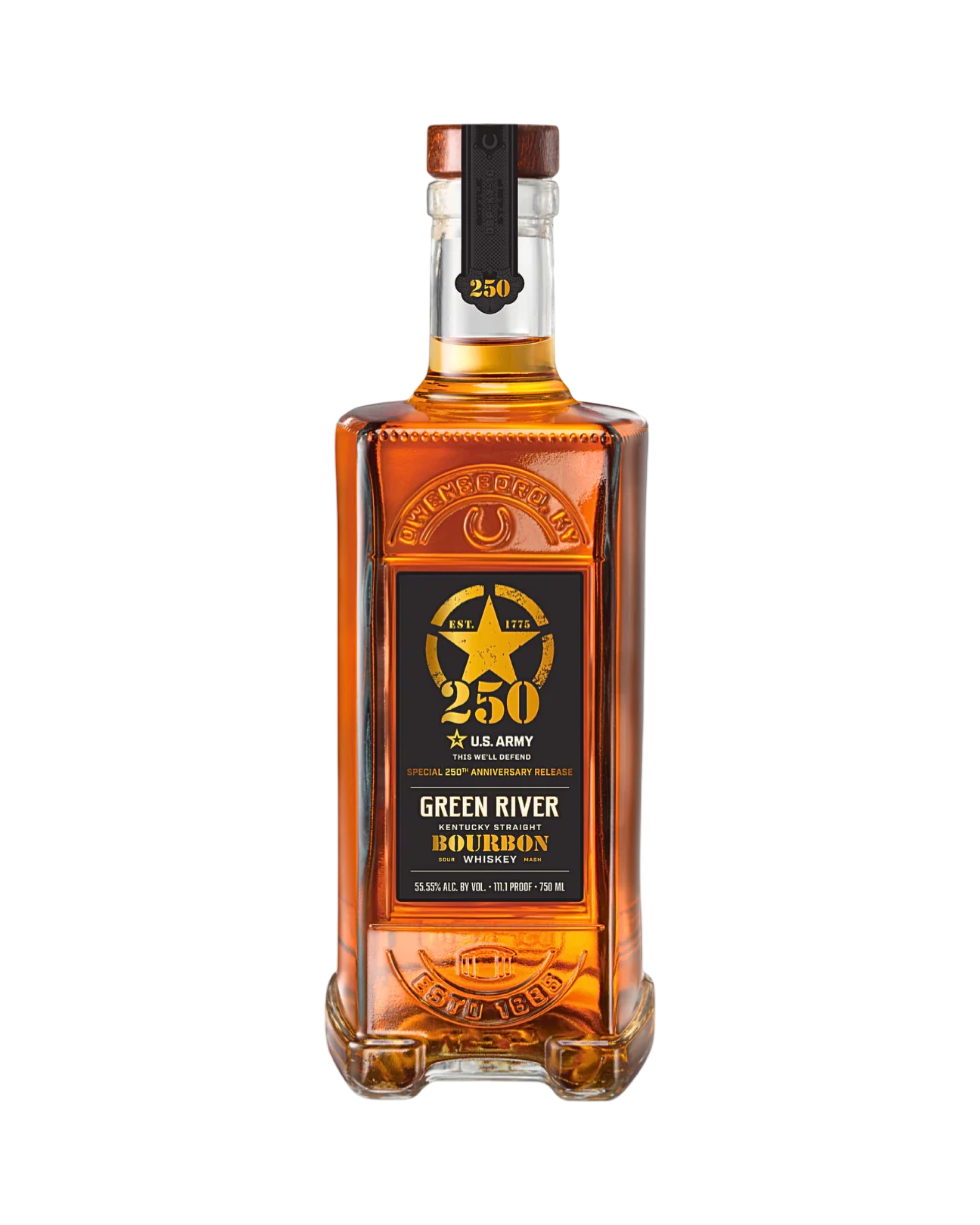 Green River U.S. Army 250th Anniversary Release Straight Bourbon Whiskey 750ml