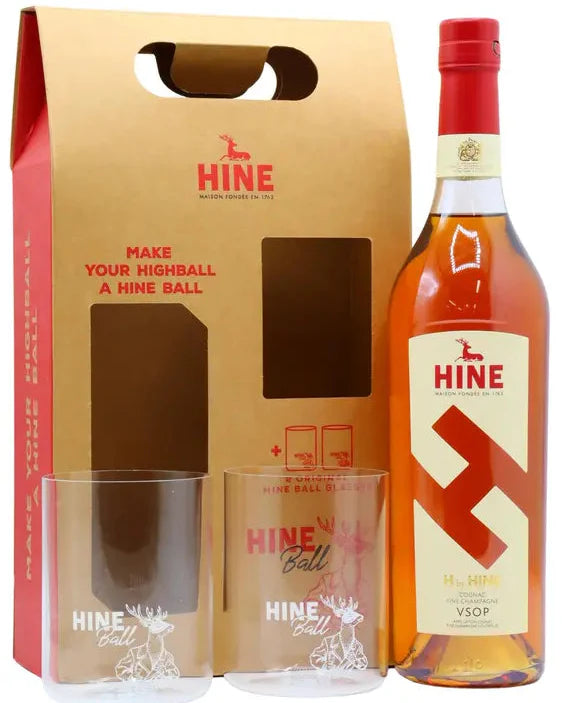 H by Hine V.S.O.P. Fine Champagne Cognac With 2 Glasses 750ml