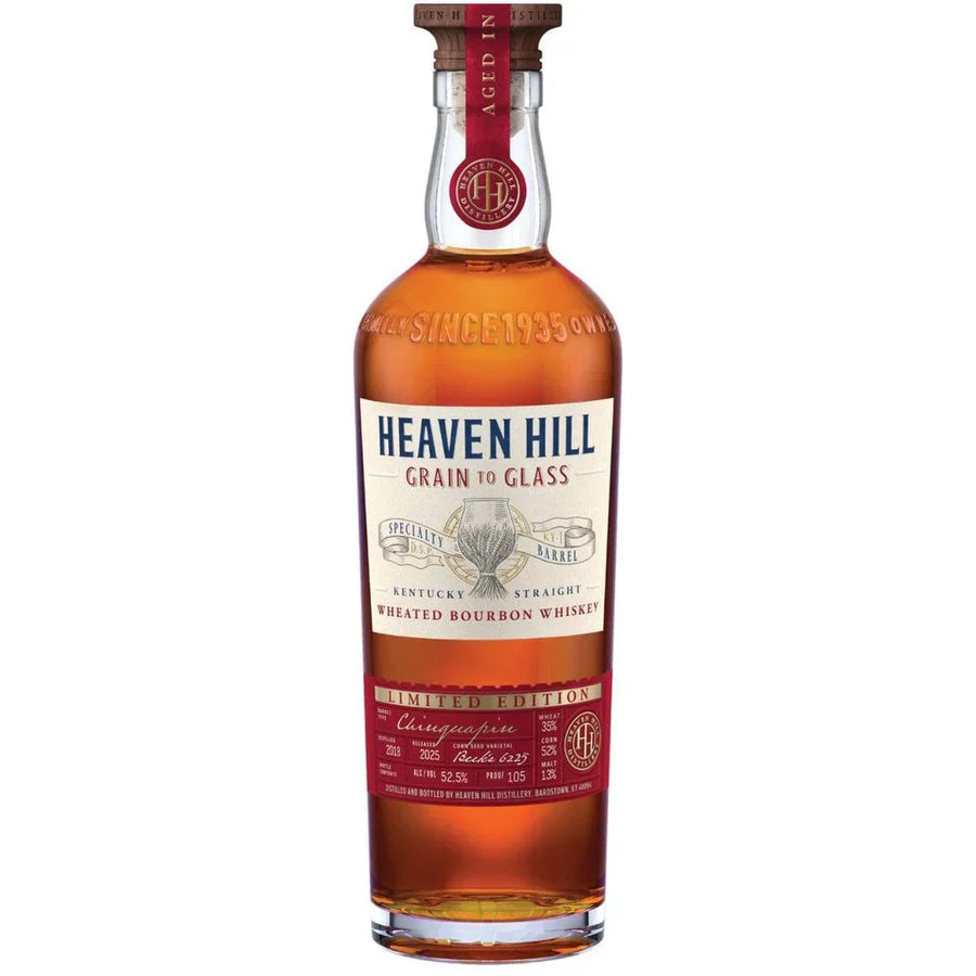 2025 Heaven Hill Grain to Glass Chinquapin Oak Kentucky Straight Wheated Bourbon Whiskey 700ml