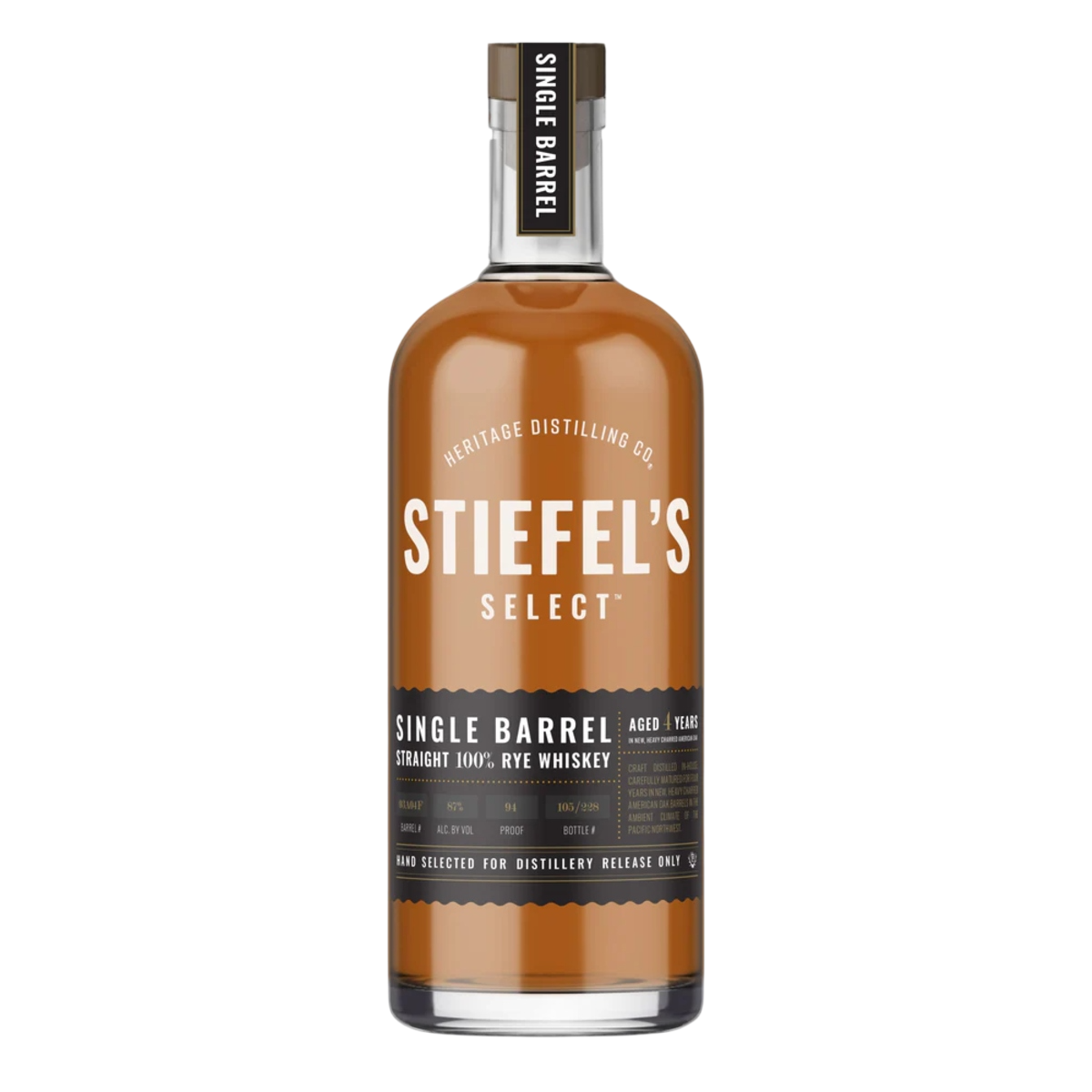 Heritage Distilling Co Stiefel's Single Barrel Straight Rye 750 ML