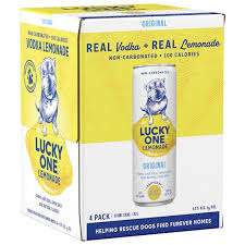 High Noon Lucky One Original Vodka Lemonade 355ml  Can 4-Pack