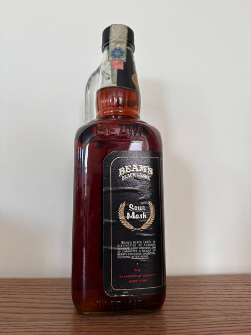 1980 Beam Black Label Sour Mash Kentucky Straight Bourbon Whiskey 101 Months 1.5L