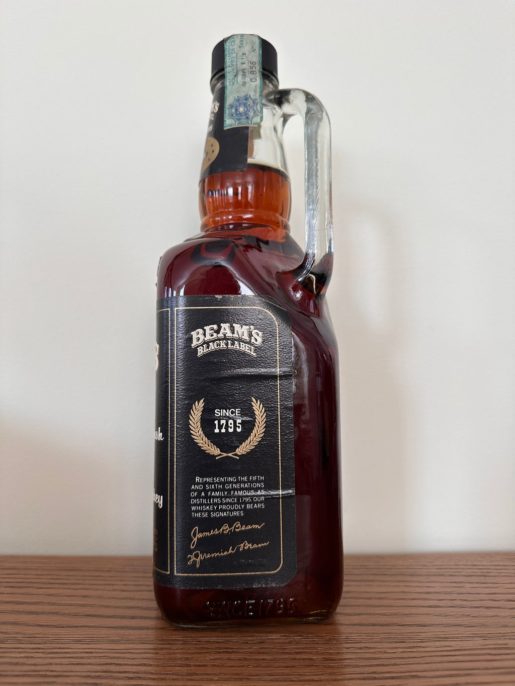 1980 Beam Black Label Sour Mash Kentucky Straight Bourbon Whiskey 101 Months 1.5L