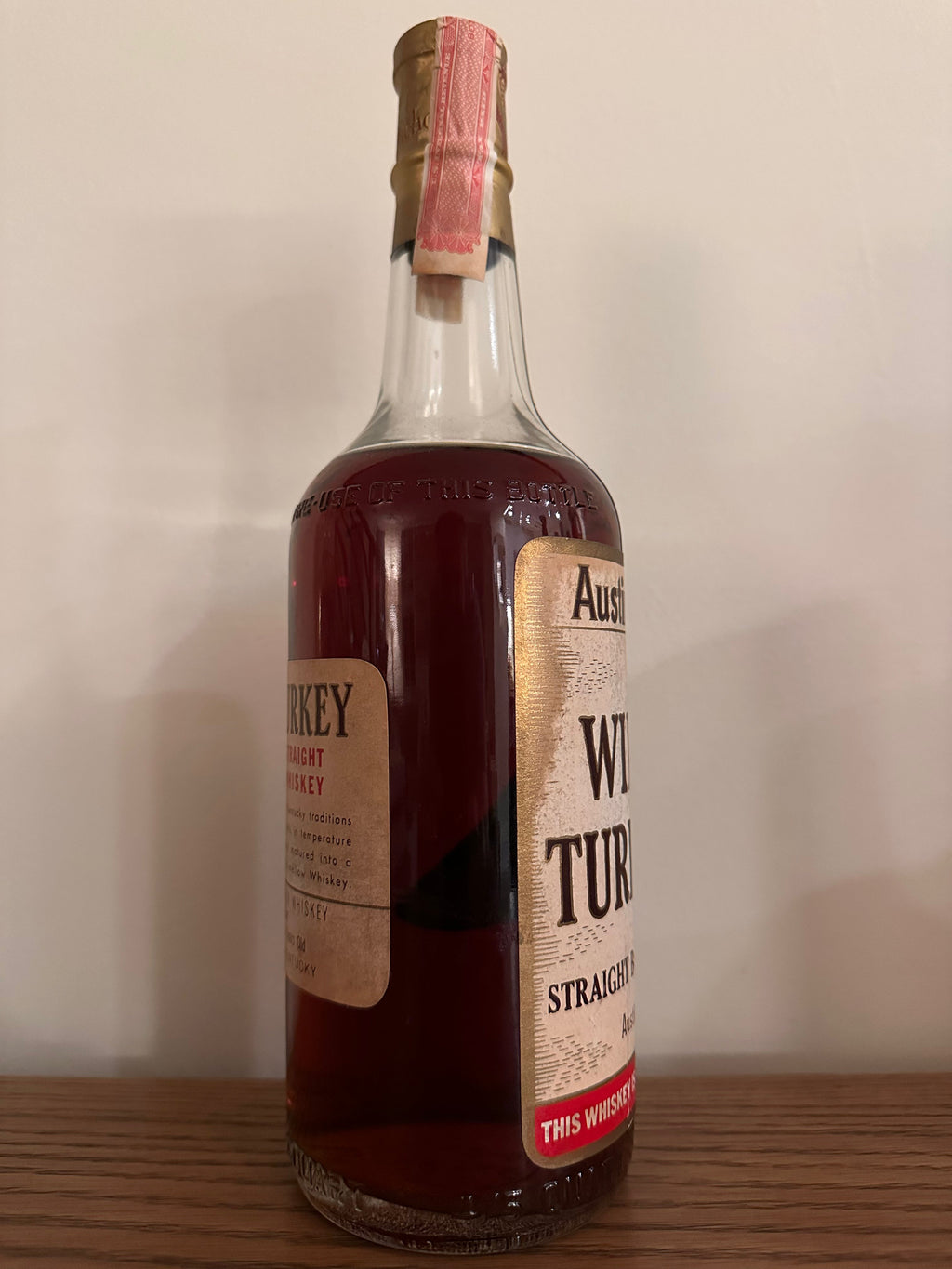 1963 Wild Turkey 8 Year 101 Proof "New York, NY" Austin Nichols 4/5 Quart
