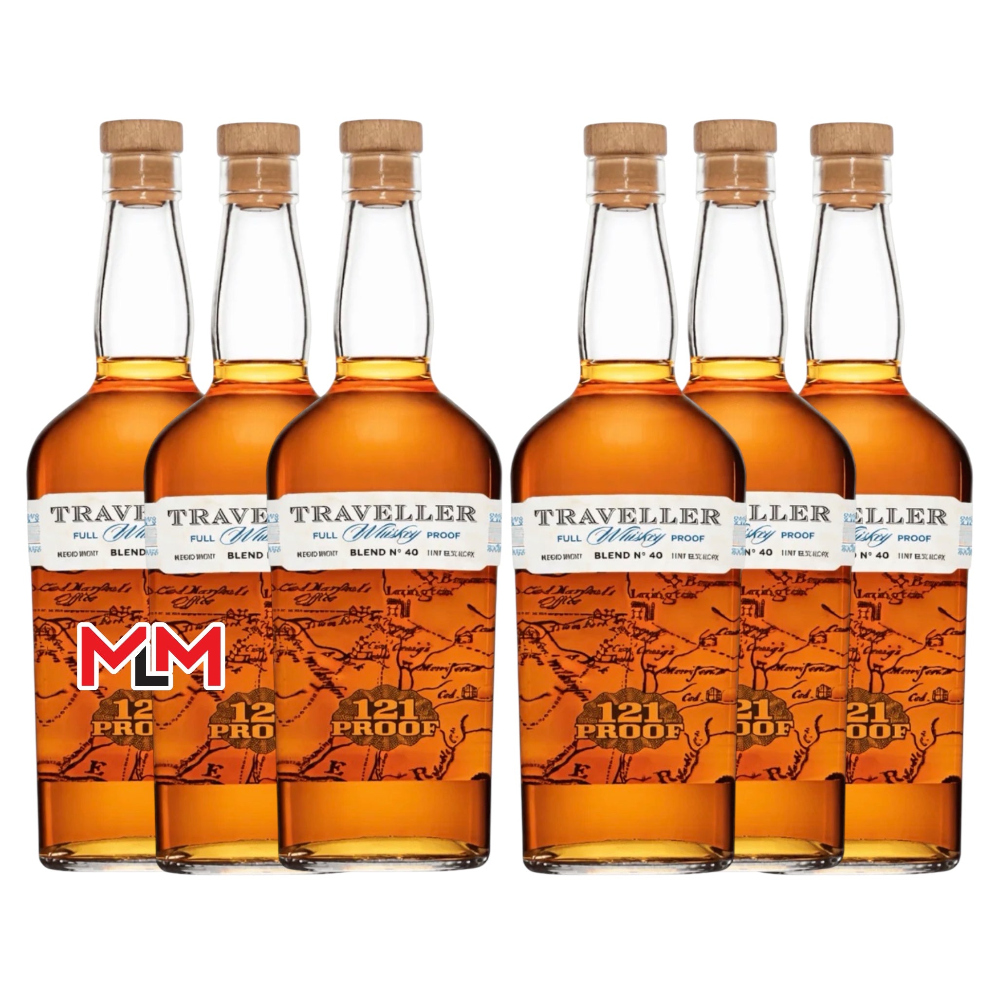 Traveller Full Proof  Blend No. 40  Whiskey 750ml Bundle 6 Pack