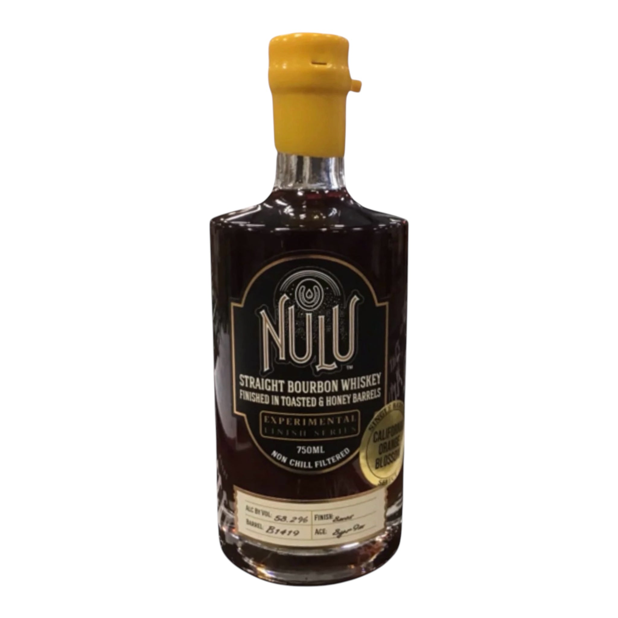 Nulu Experimental Series 8 Year Old California Orange Blossom Select Finished In Toasted & Honey Barrels Kentucky Straight Bourbon Whiskey 750ml
