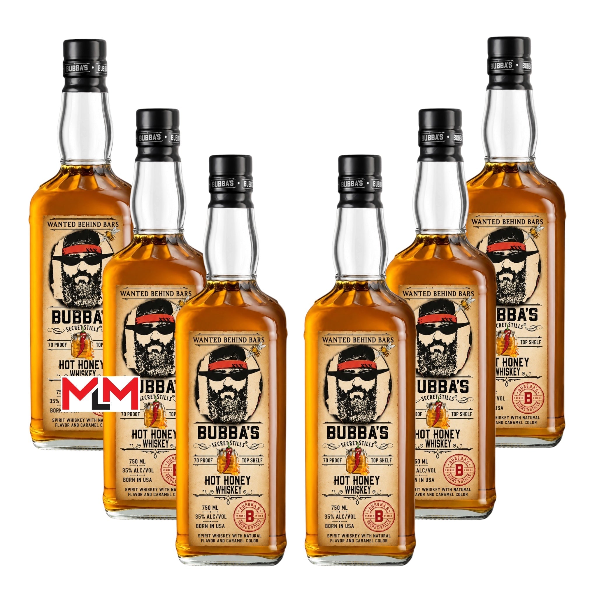 Bubba's Hot Honey Whiskey Bundle 750ml 6-Pack