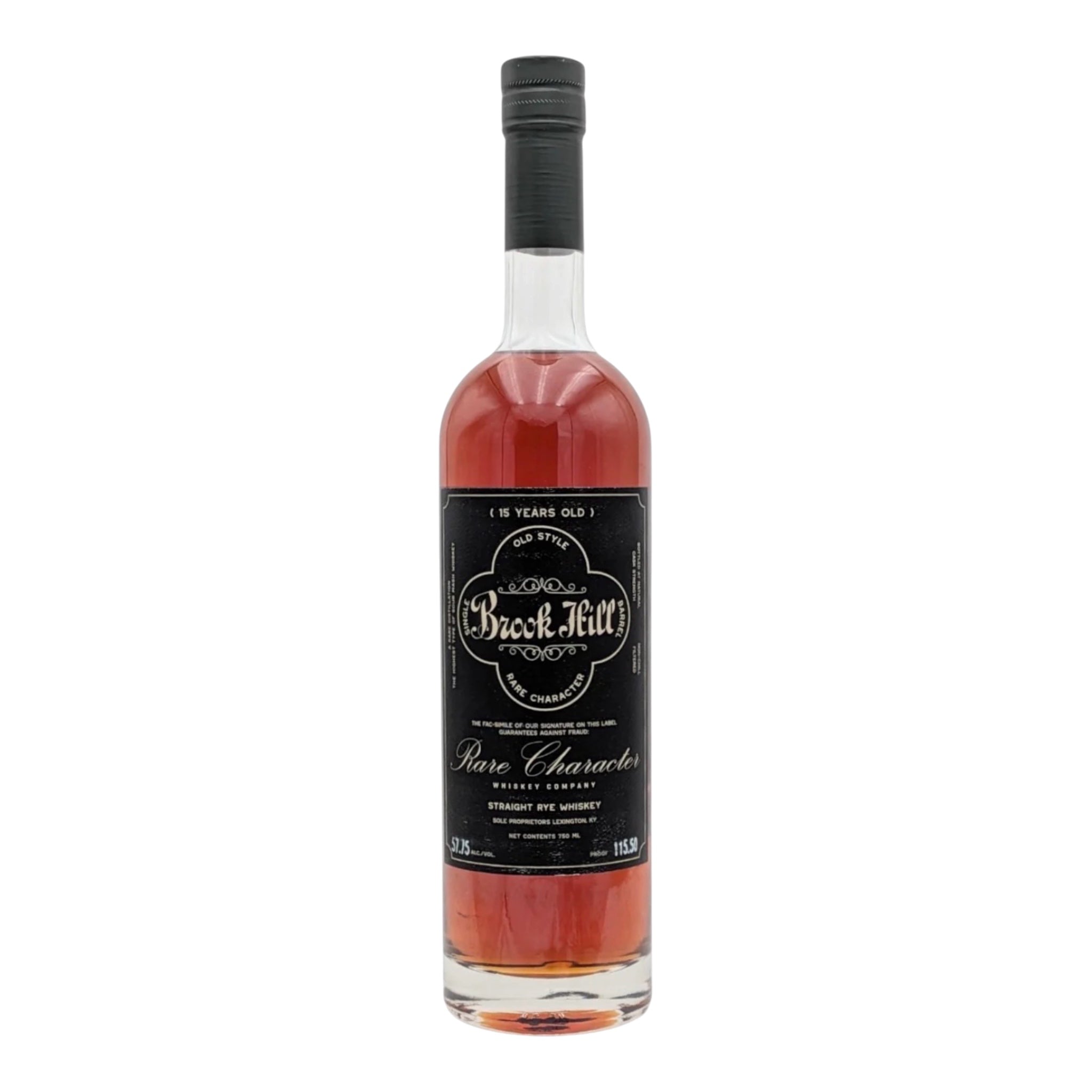 Rare Character Brook Hill ‘Music City’ 115.5 Proof 15 Year Straight Rye Whiskey 750ml