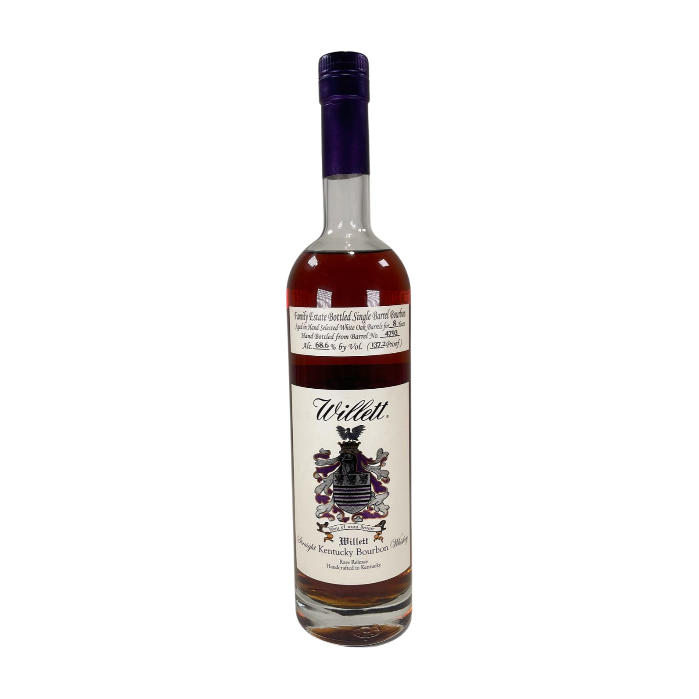 Willett Family Estate Bottled Single Barrel 8 Year Old Straight Bourbon Whiskey 750ml