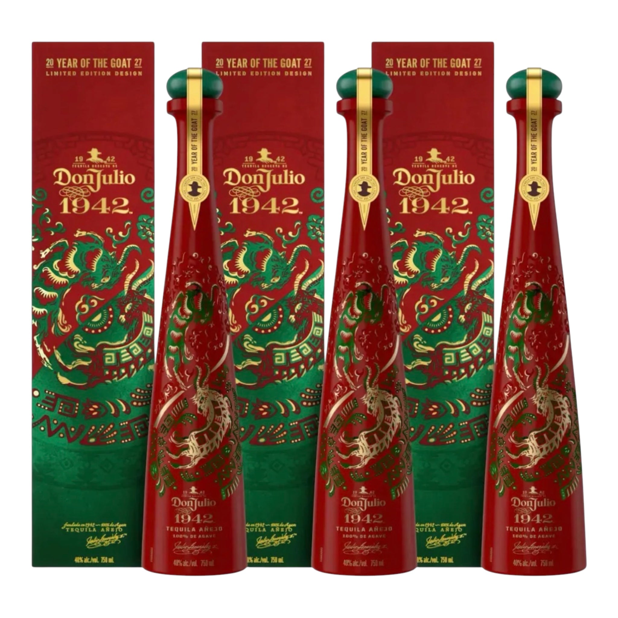 Don Julio 1942 Tequila Anejo Year of the Goat 2027 Limited Edition Bundle- 3 Bottles (Pre-Order)