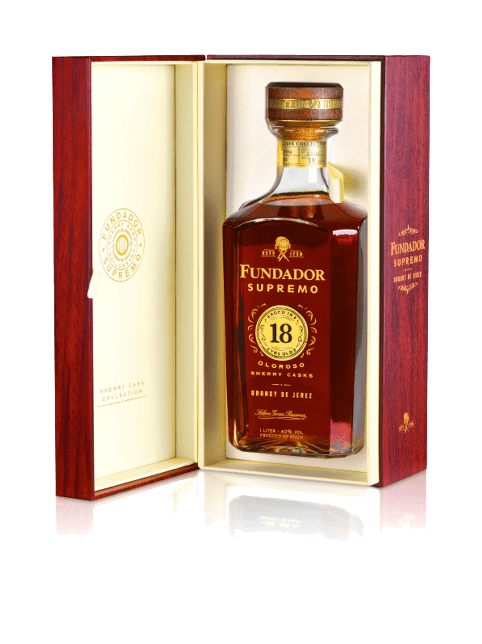 Fundador Supremo Oloroso Sherry Casks 18 Year Old Brandy de Jerez 1Lt