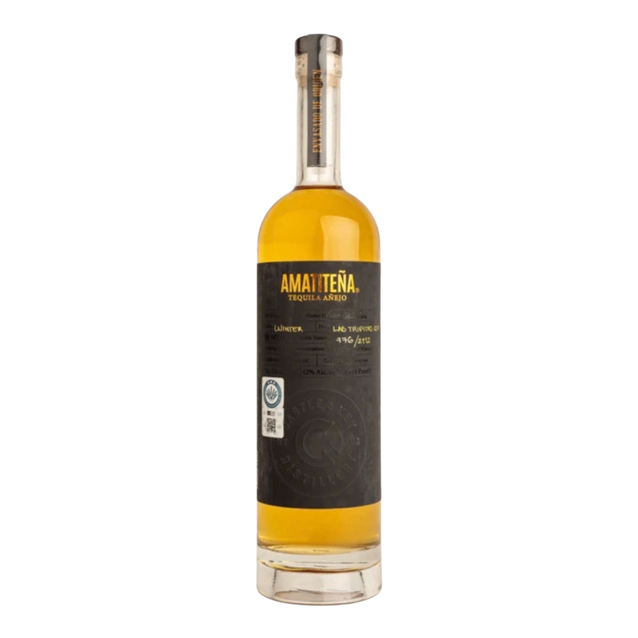 Amatitena Limited Edition Aged in Castle & Key Rye Whiskey Barrels Anejo Tequila 750ml