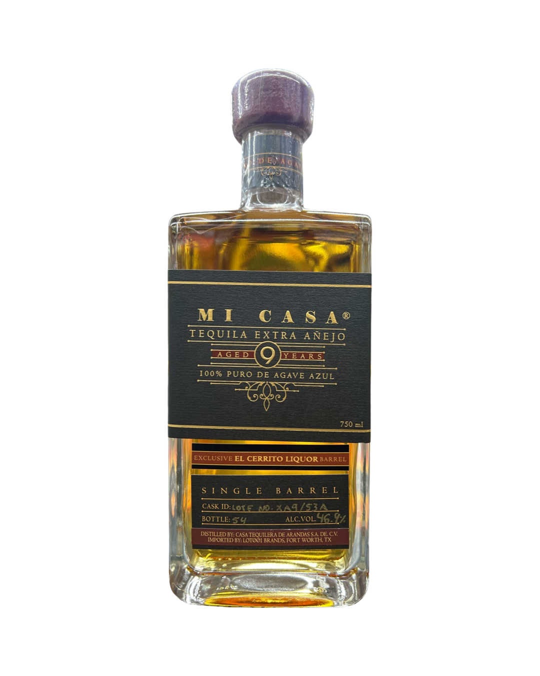 Mi Casa 9 Year Old Single Barrel El Cerrito Liquor Store Pick Extra Anejo Tequila