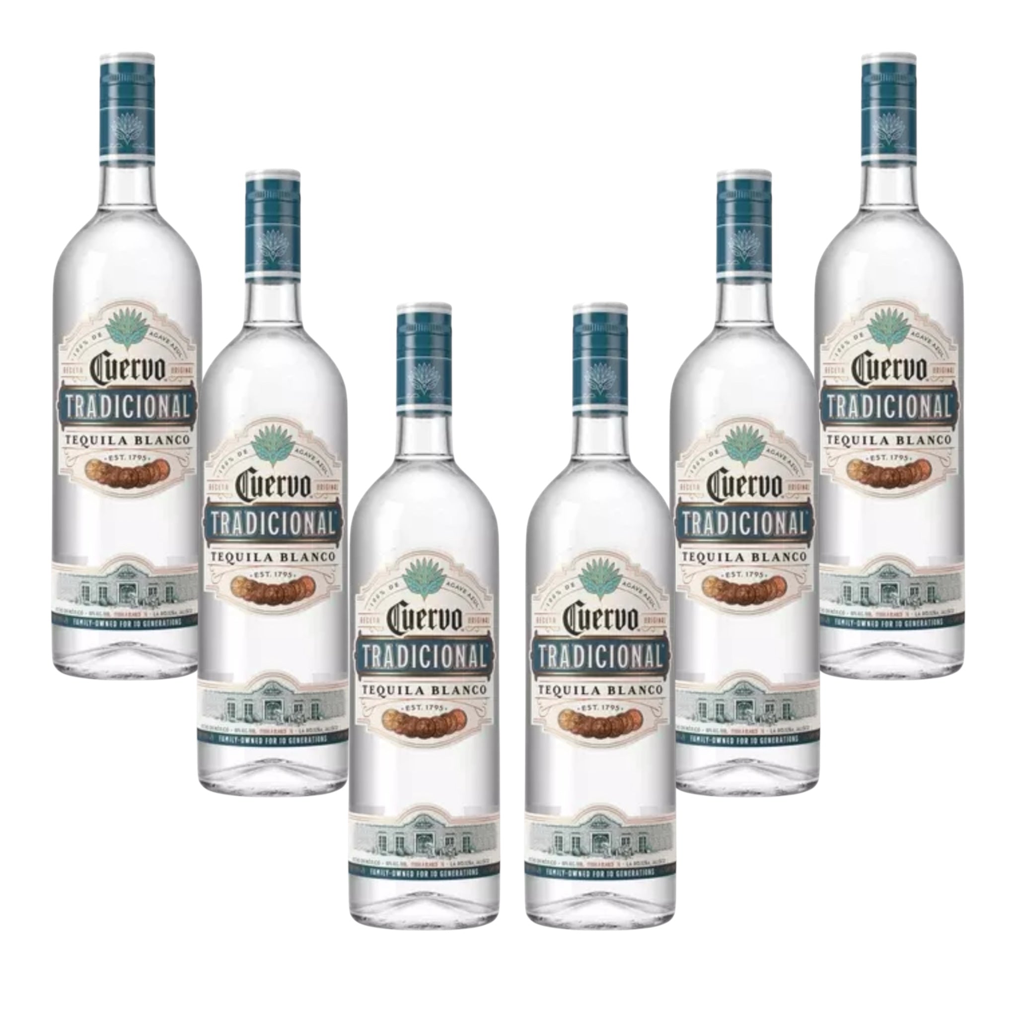 Jose Cuervo Tradicional Plata Silver Tequila 1Lt Bundle 6-Pack