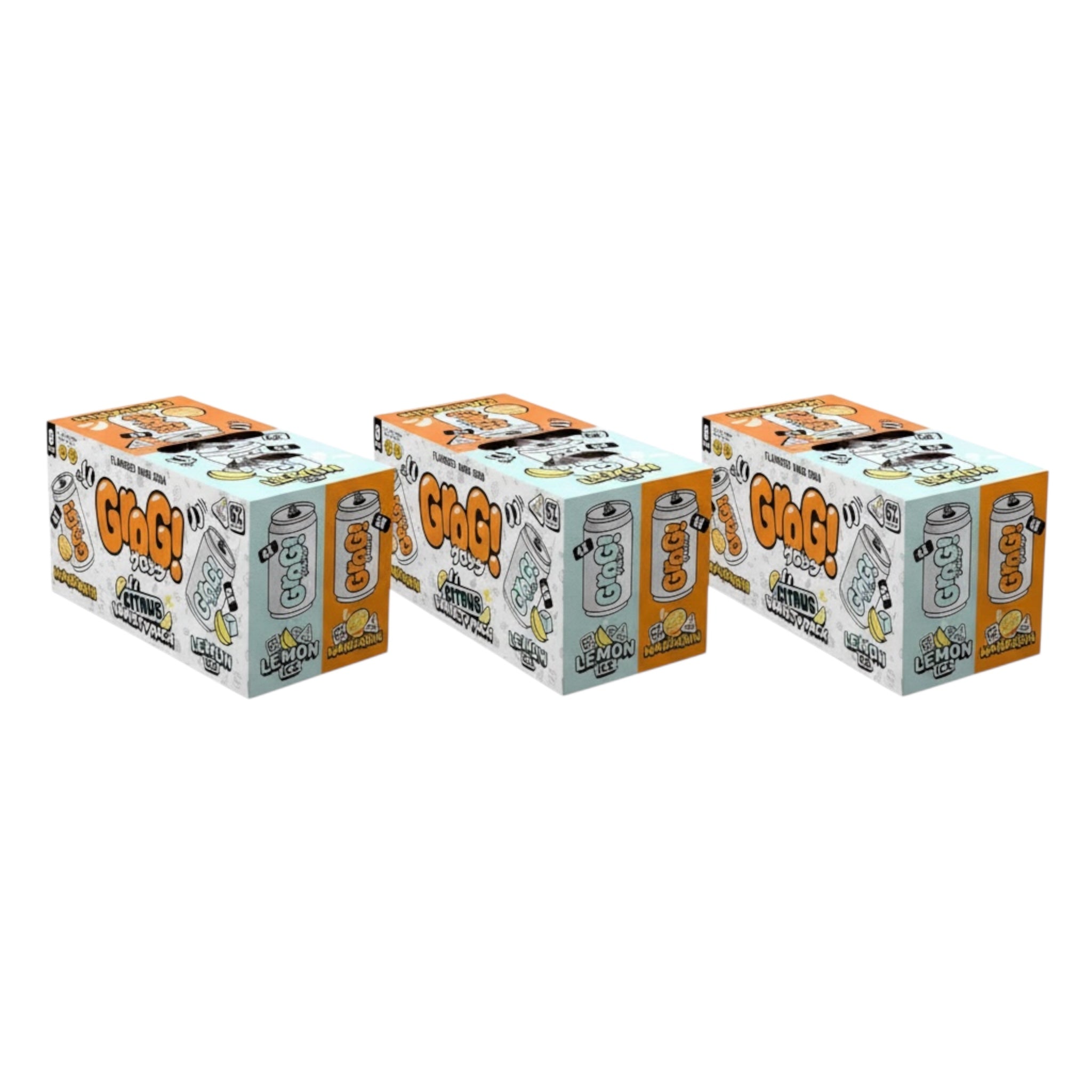 Grog Citrus Variety Pack Shochu Vodka Soda 12-Oz Can 24-Pack