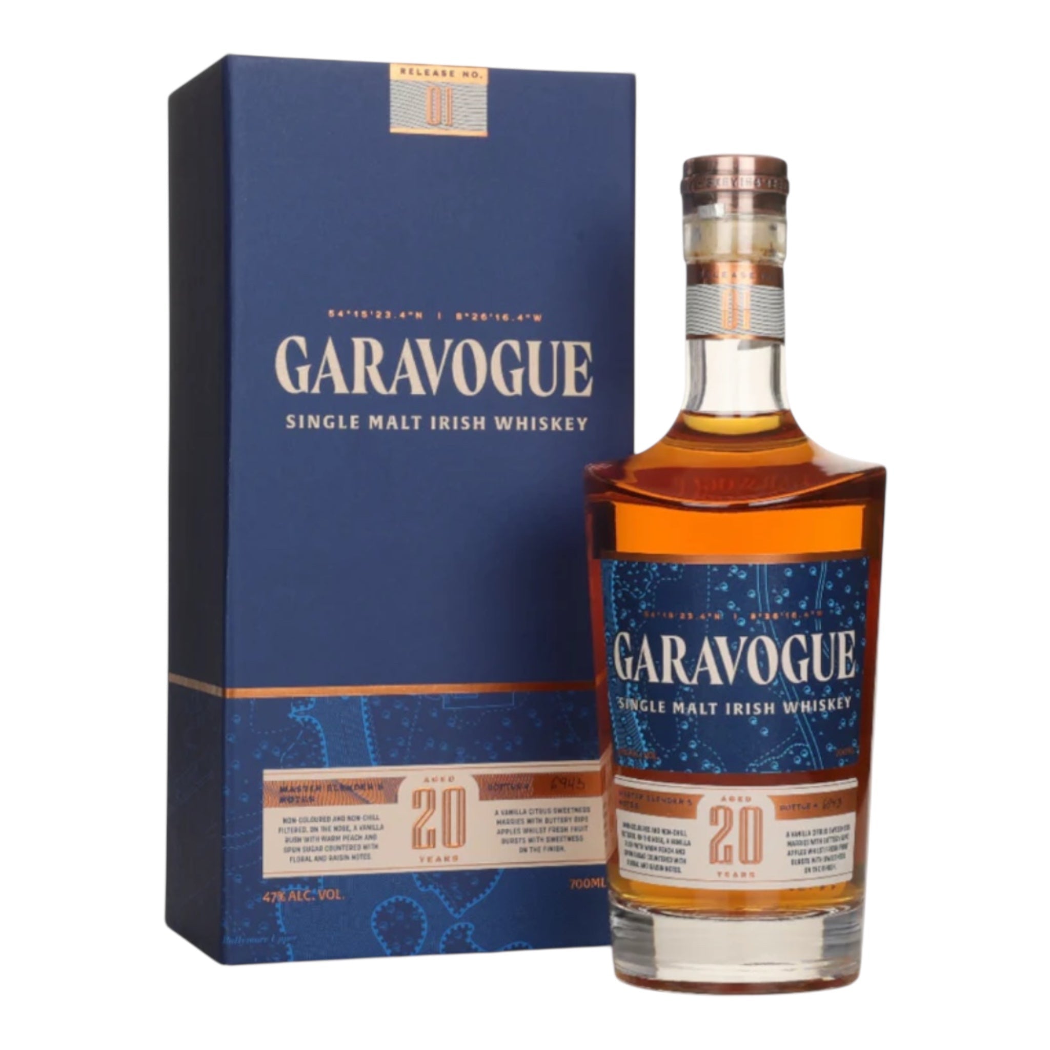 Garavogue 20 Year Old Irish Whiskey 700ml