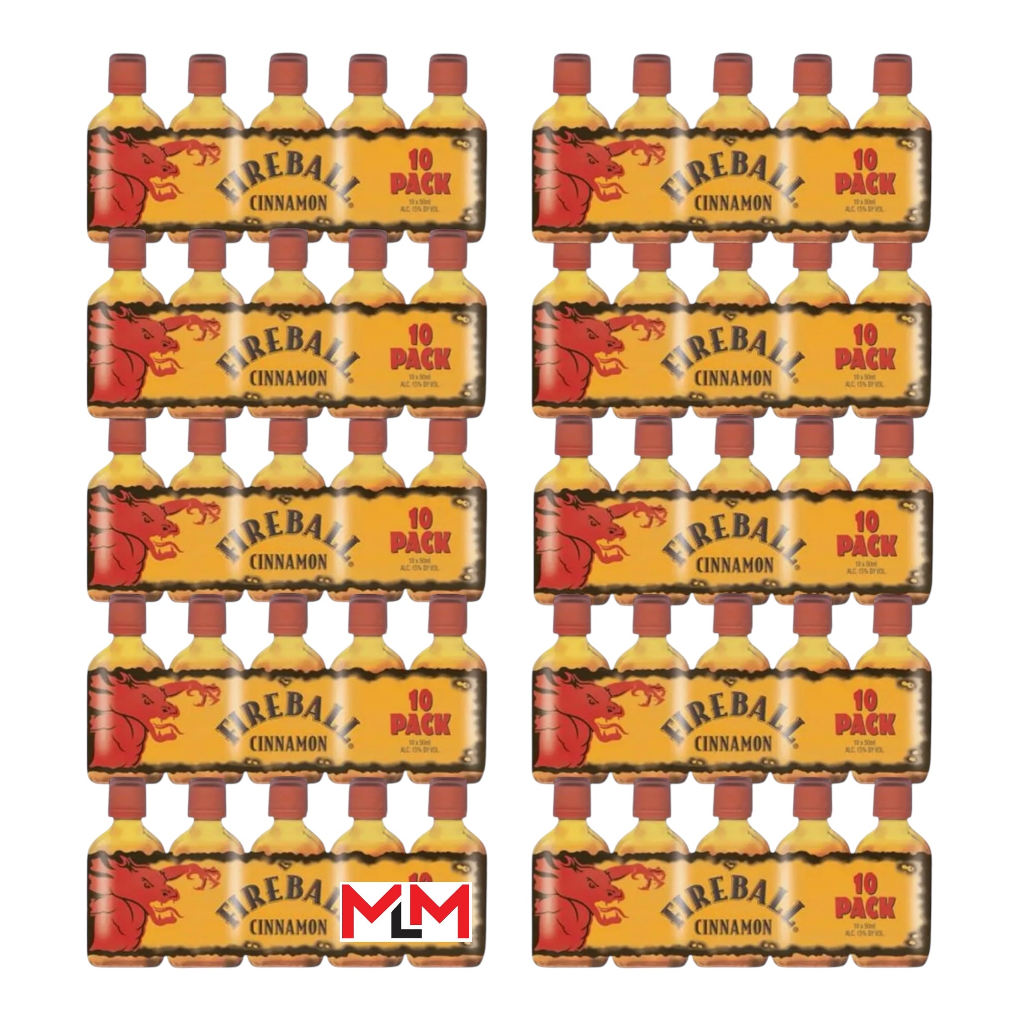 Fireball Cinnamon Whisky 50 ml (100 Count)