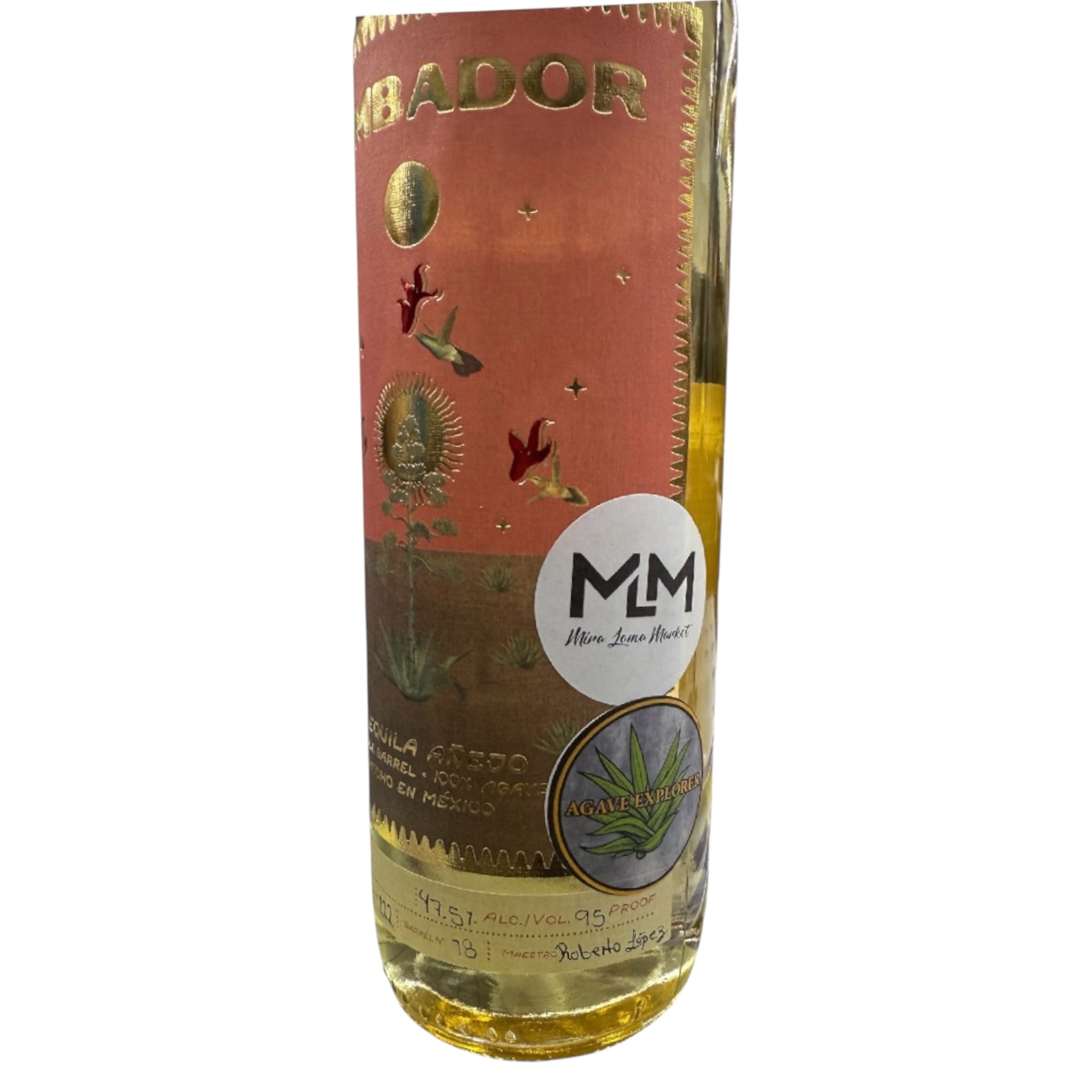 Zumbador Single Barrel Agave Explorer & MLM Exclusive Anejo Tequila 750ml