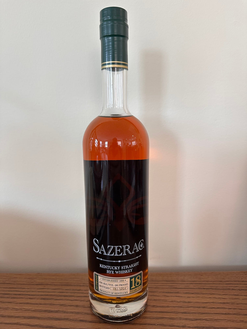 2025 Sazerac 18 Year Old Kentucky Straight Rye Whiskey 750ml