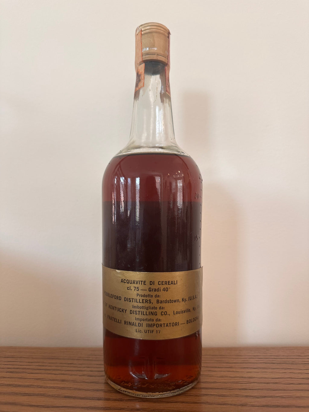 1968 Cream Of Kentucky Straight Bourbon Whiskey 4/5 Quart