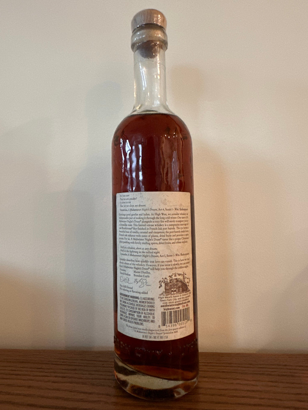 2018 High West Midwinter Nights Dram Act 6 750ml