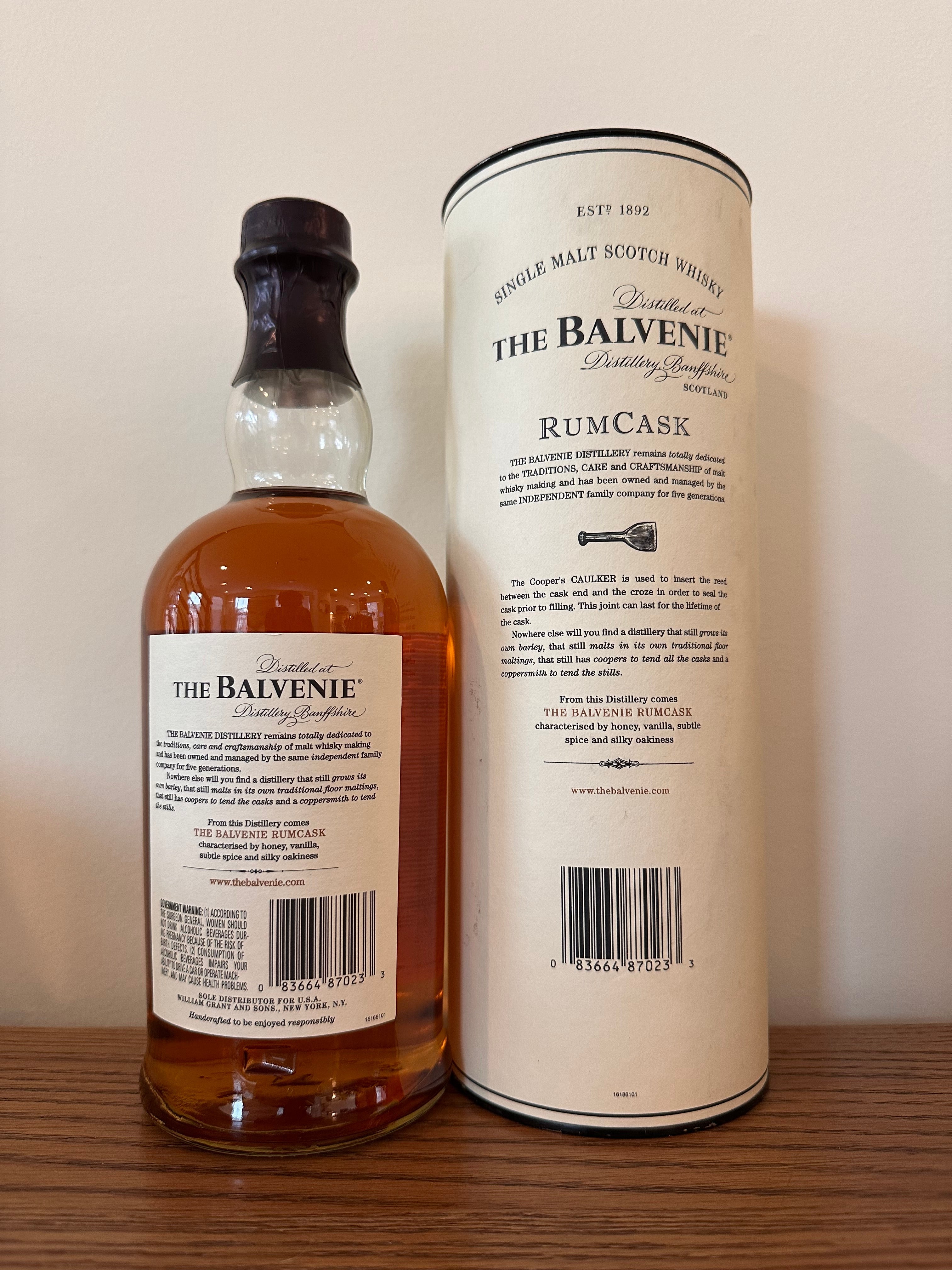 2008 Balvenie 17 Year Old Rum Cask Whisky 750ml