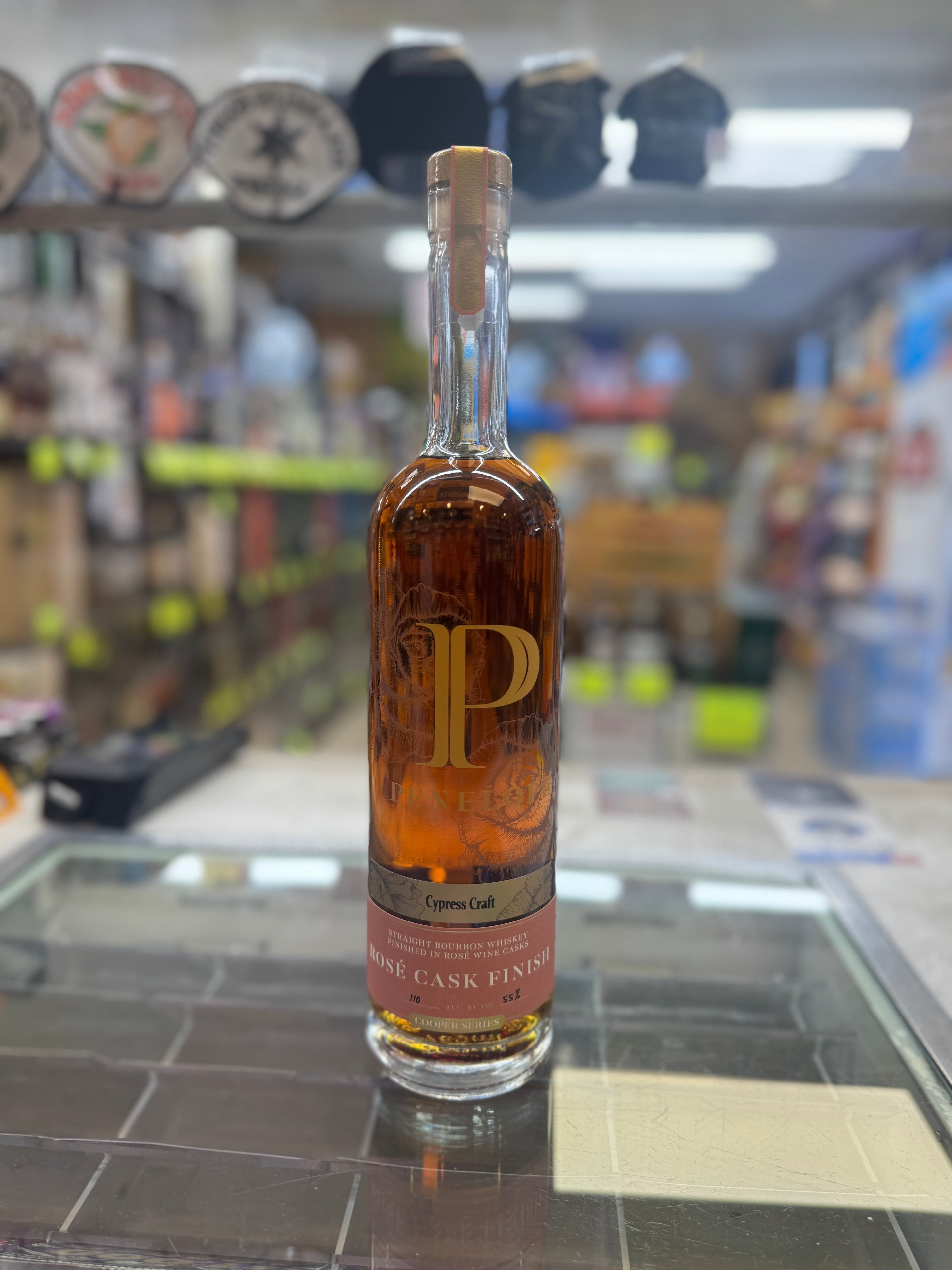 Penelope Four Grain Rose Cask Finish Cypress Craft 110 Proof Straight Bourbon Whiskey 750ml