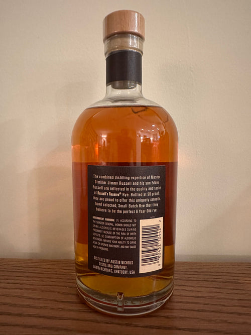 2007 Russell's Reserve Rye 750ml