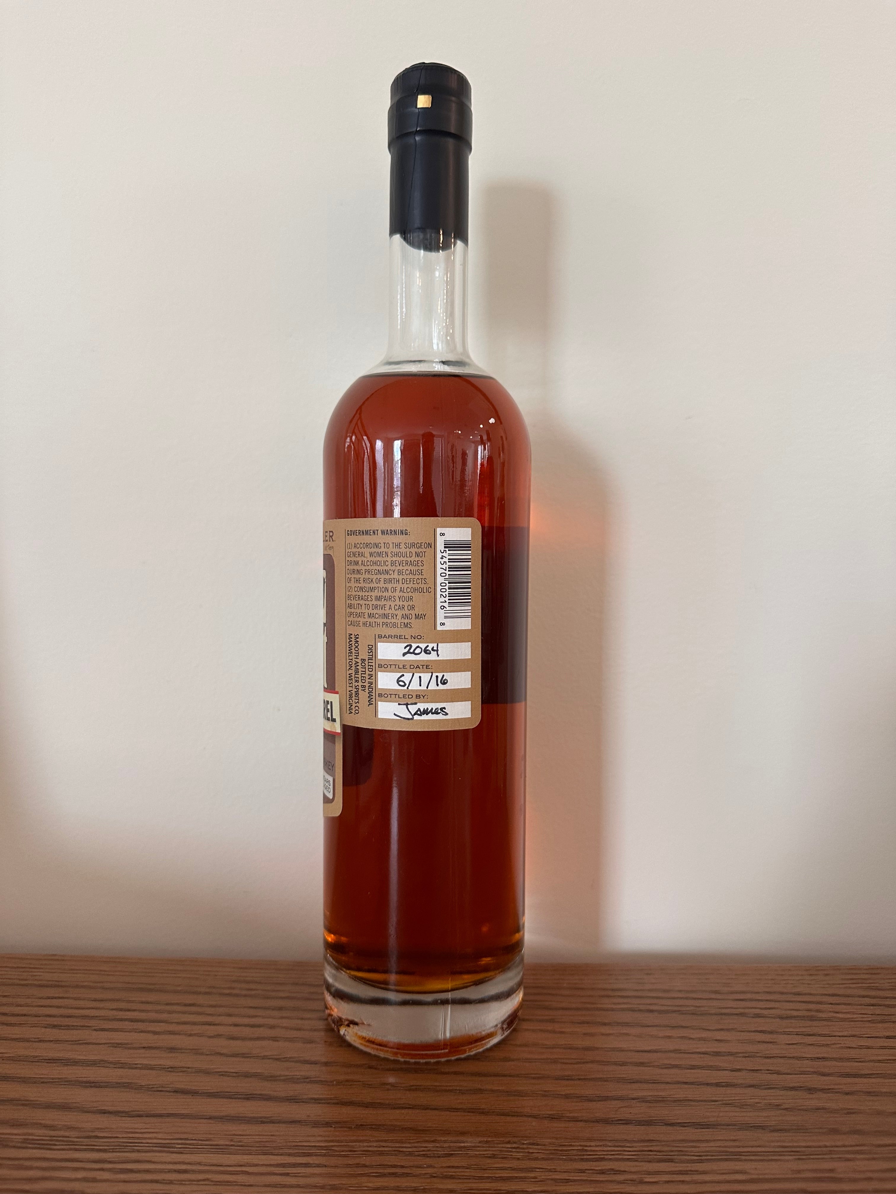 2016 Smooth Ambler - 11 year Old Scout Single Barrel Bourbon Whiskey 750ml 54.8% ABV
