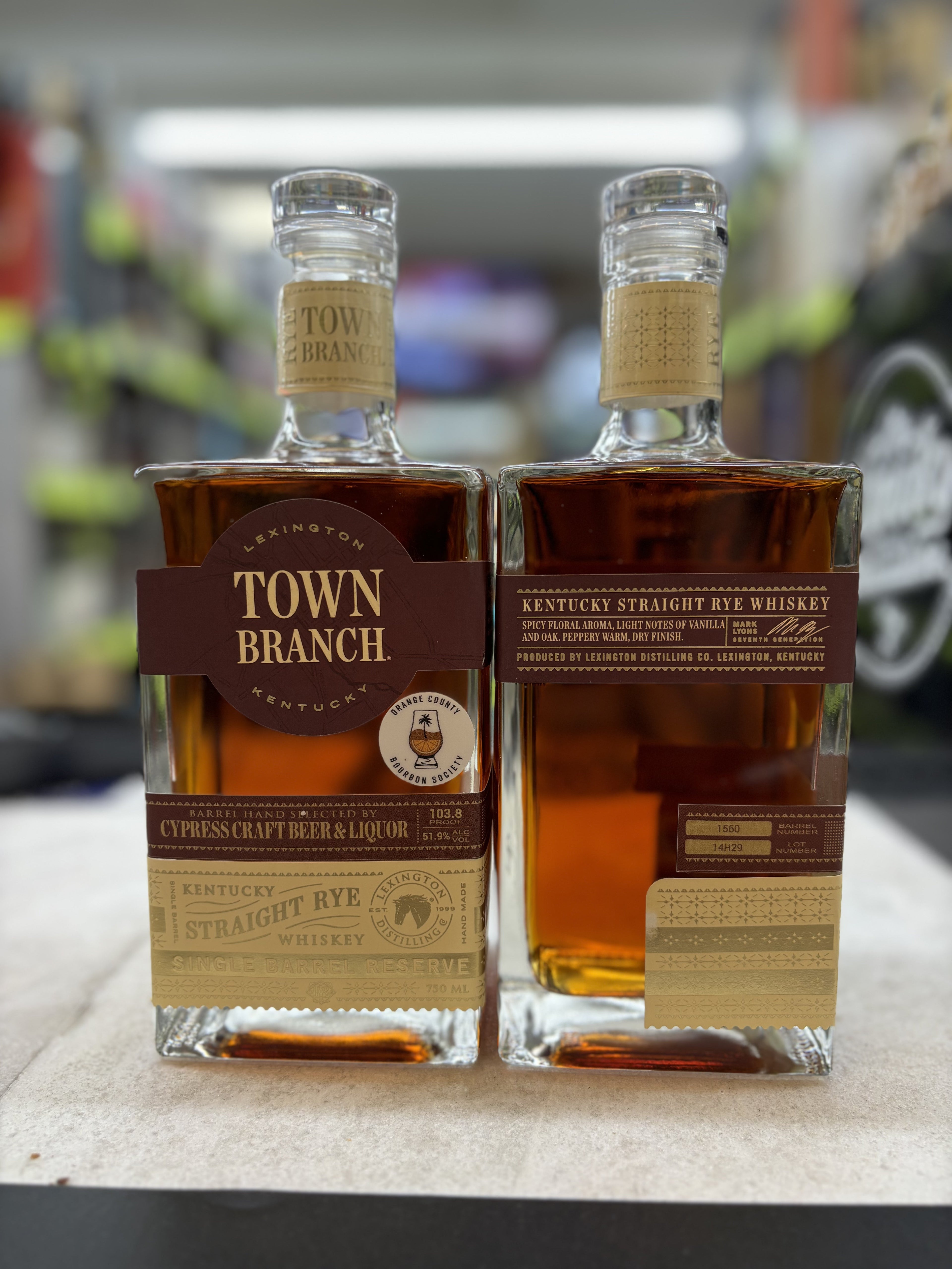 Town Branch Single Barrel Select Rye Whiskey 750ml