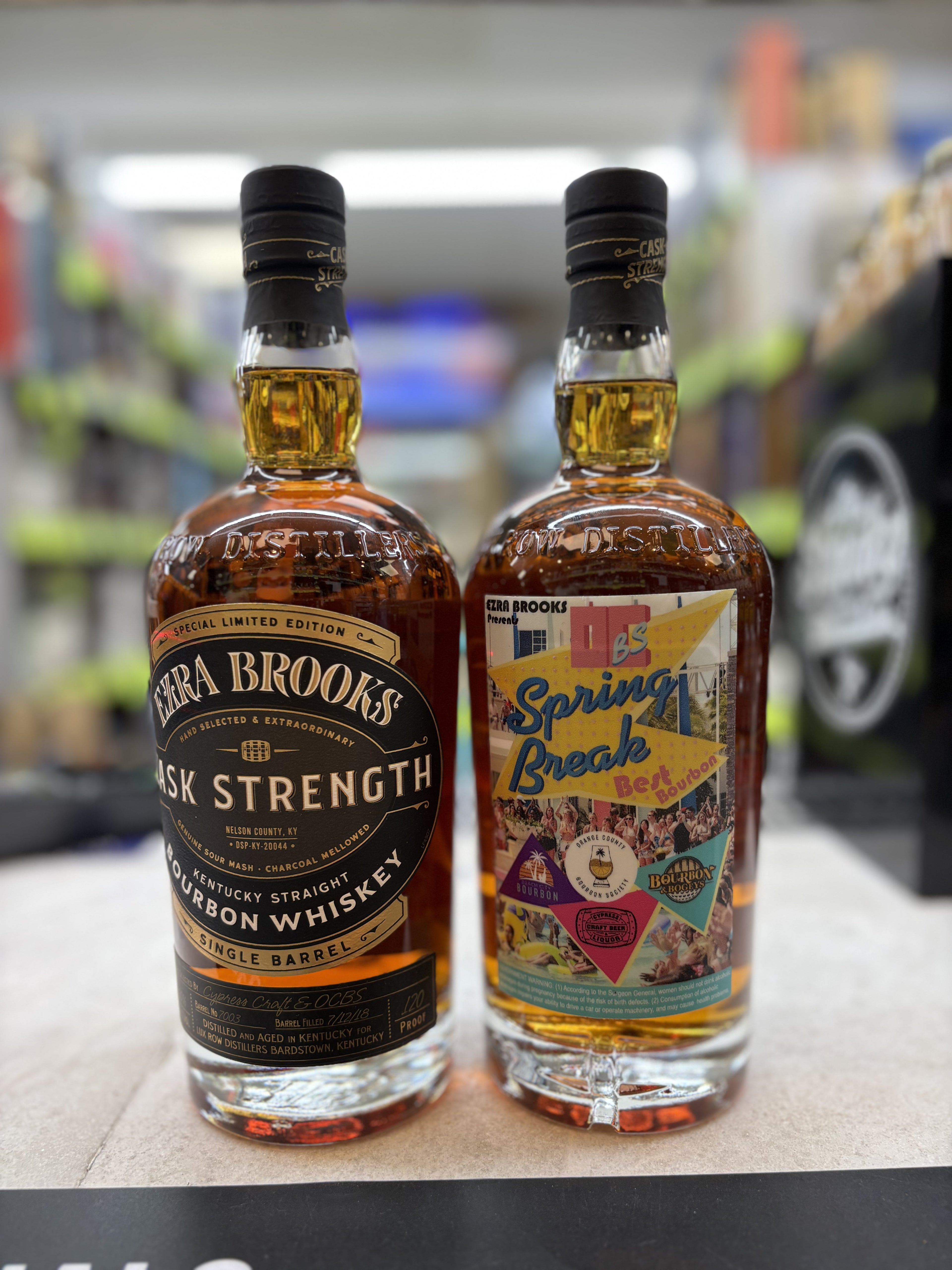 Ezra Brooks Single Barrel Cask Strength Straight Bourbon Whiskey 750ml