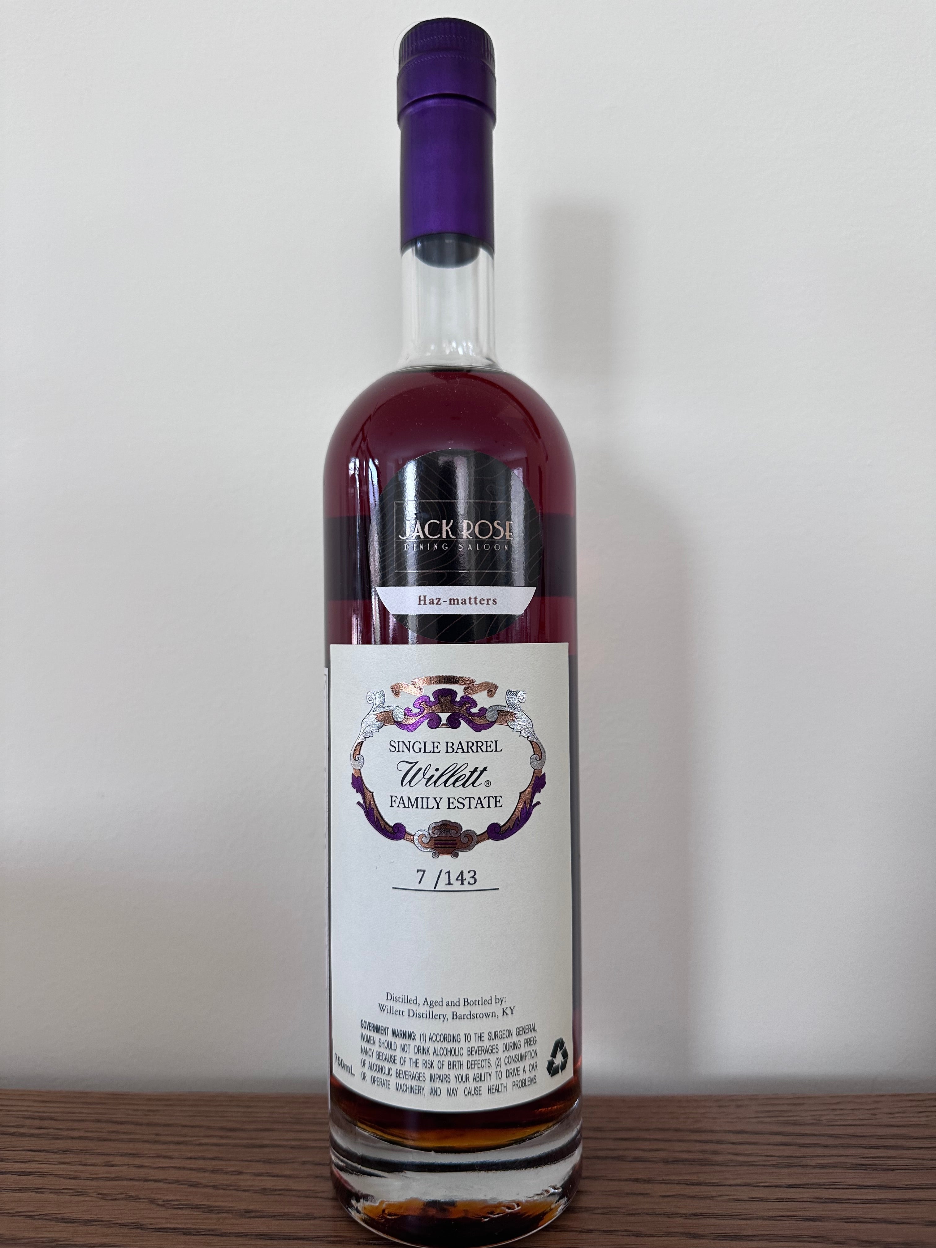 Willett Family Estate 9 Year Haz-Matters #5285